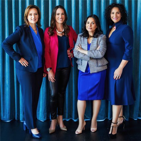 Image of four Beyond Barriers co-founders Laura Ricketts, Brooke Skinner Ricketts, Nikki Barua and Monica Marquez